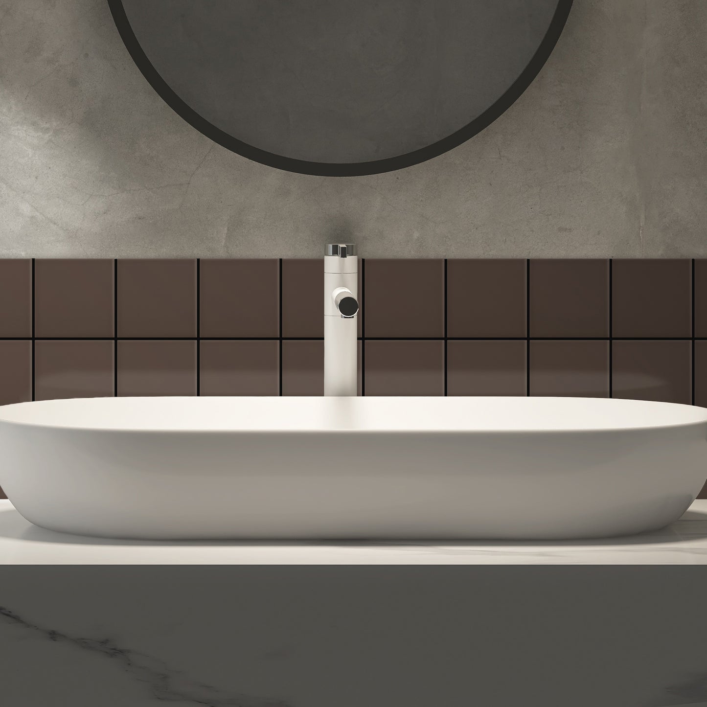 Bano-con-Azulejo-color-marron-chocolate