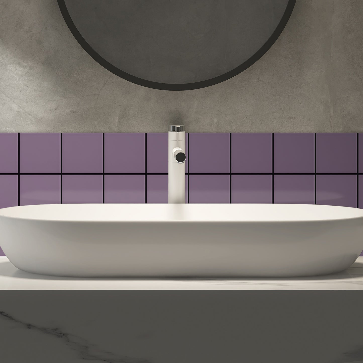 Azulejo 10x10 cm Color Violeta Mate acabado Liso