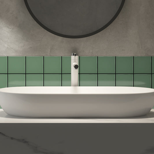 Bano-con-Azulejo-color-verde-oscuro