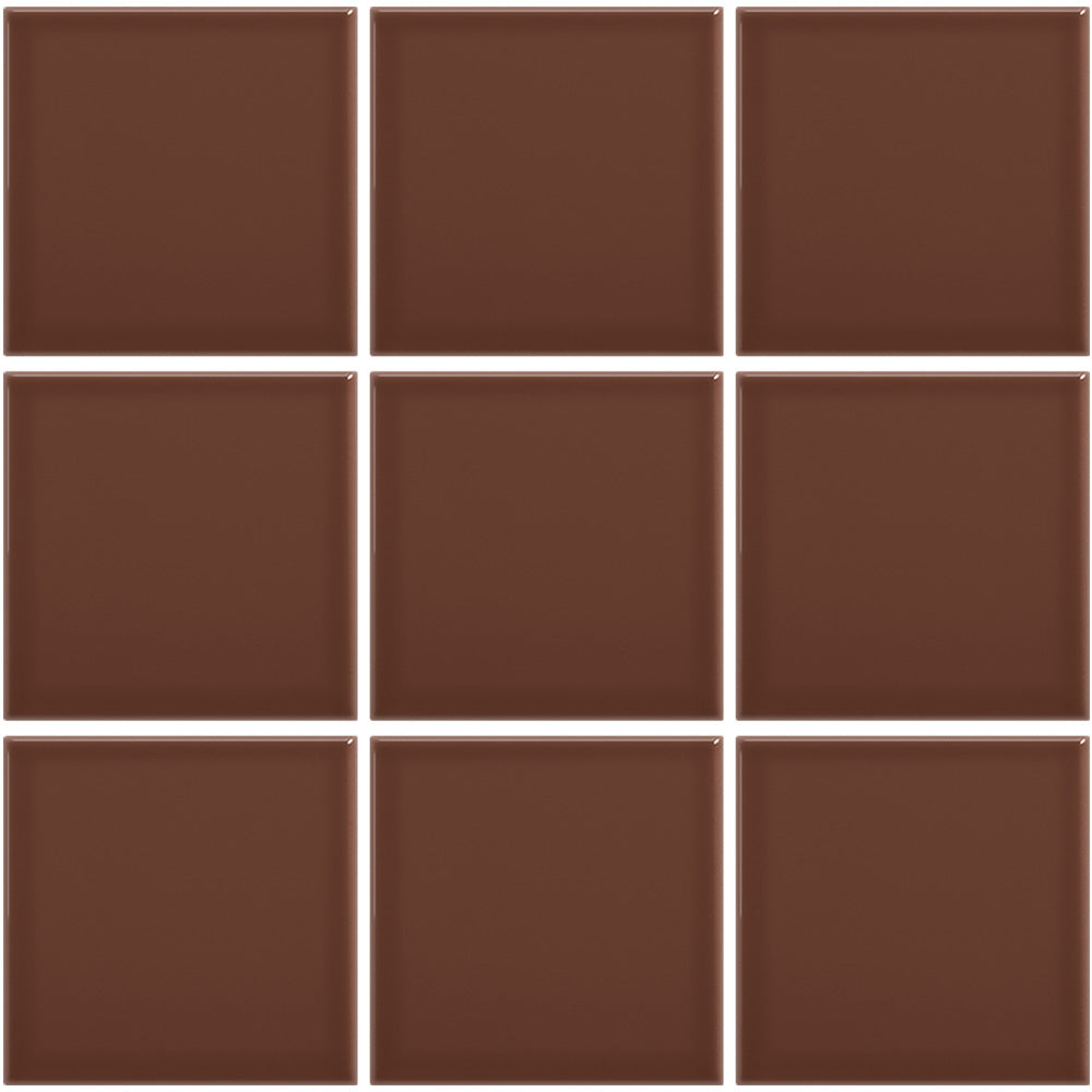 Mosaico-Azulejo-color-marron-brillo