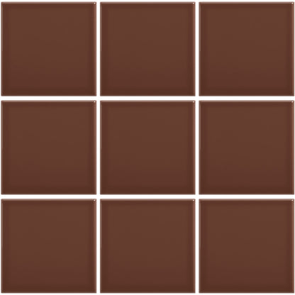 Mosaico-Azulejo-color-marron-brillo