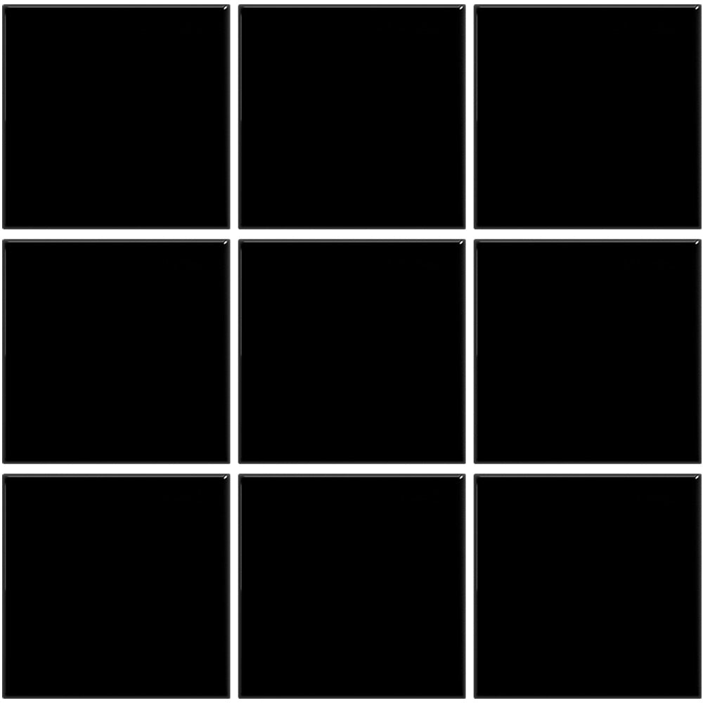 Mosaico-Azulejo-color-negro-brillo