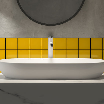 Azulejo 10x10 cm Color Amarillo Mostaza Brillo acabado Liso