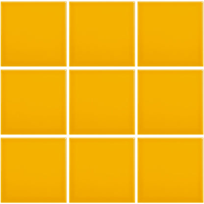 Azulejo 10x10 cm Color Amarillo Mostaza Brillo acabado Liso