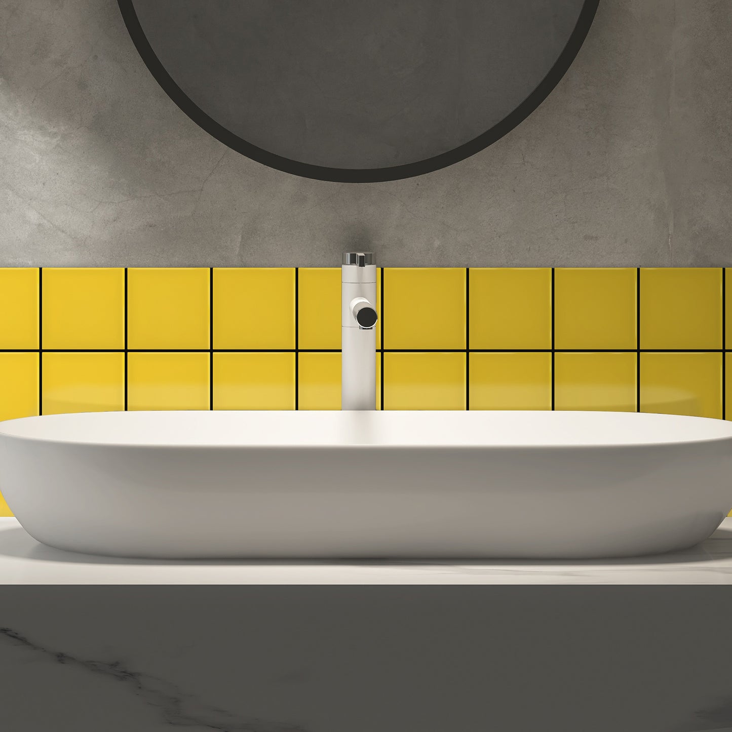 Bano-con-Azulejo-color-amarillo-oscuro